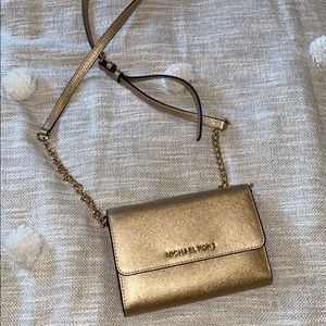 !PRICE DROP! Gold MK Crossbody Purse